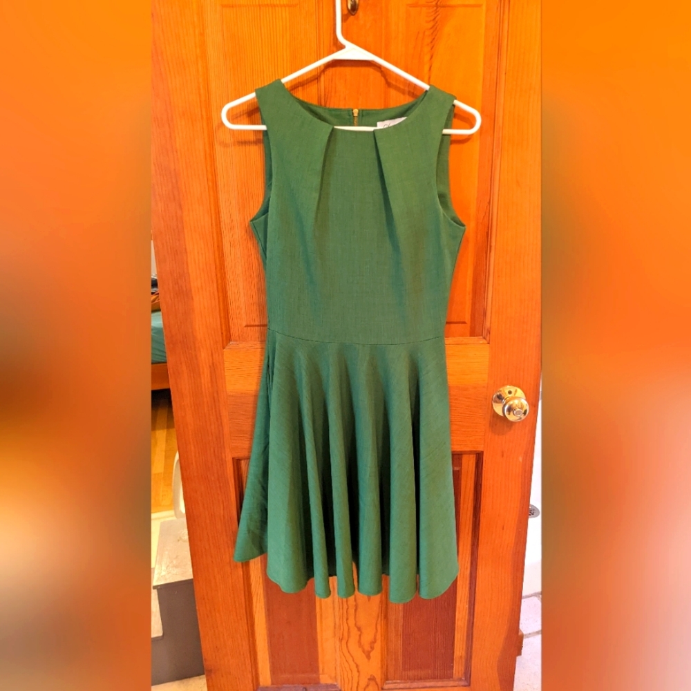 ModCloth Closet London Luck be Lady green fit and flare dress